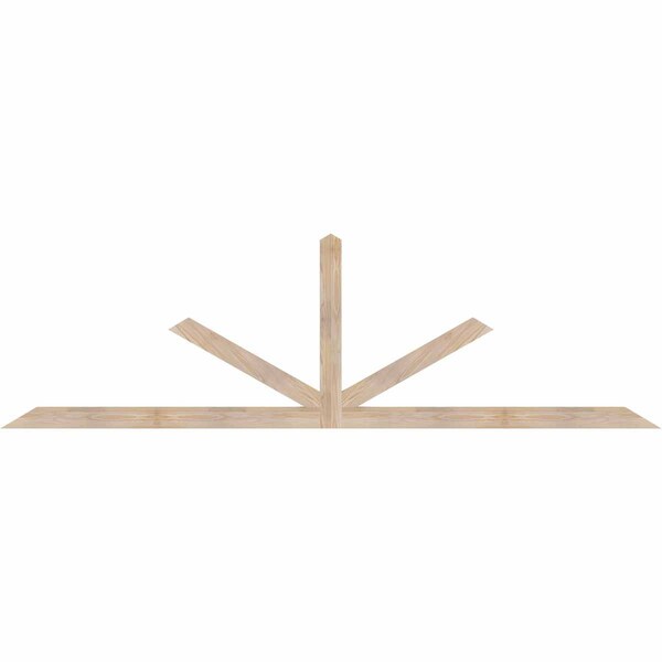 Ekena Millwork Saratoga Smooth Timber Gable Bracket, Douglas Fir, 108"W x 31 1/2"H x 1 1/2"D x 3 1/2"F, 7/12 Pitch GBW108X31X0204SAR00SDF - main